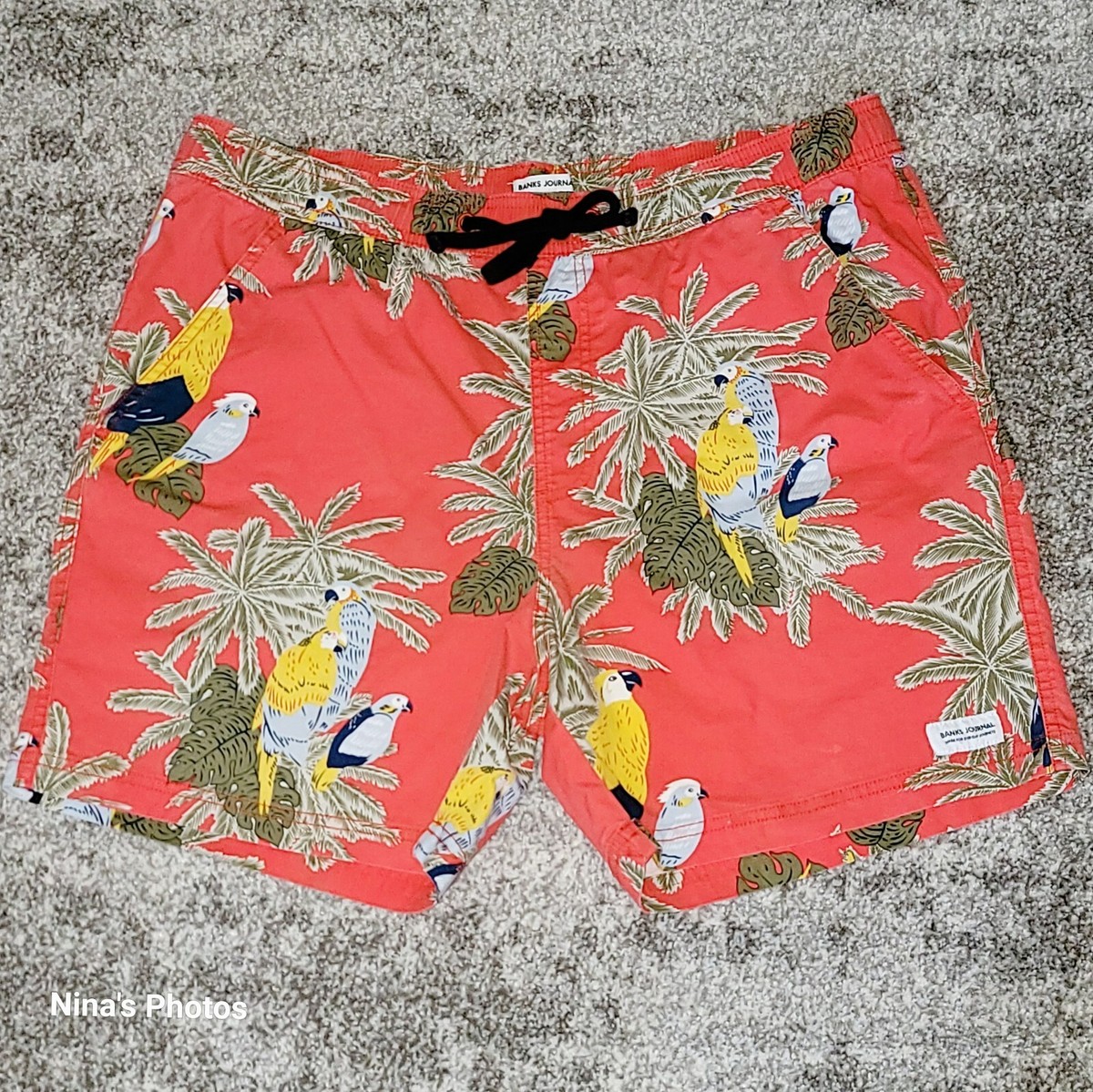 BANKS バンクス MACAW BOARDSHORTS Banks Journal Men's Swim Trunks Shorts Macaw Tropical