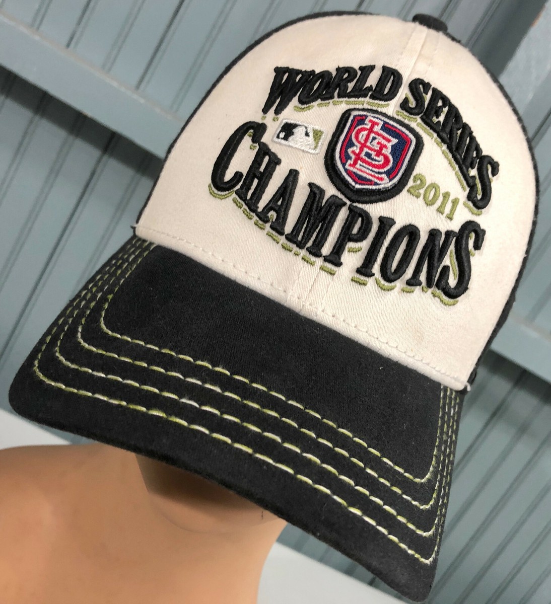 Louis Cardinals 2011 World Series Champs One Size Stretch Baseball Cap  Hat