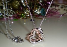 KAY Jewelers SS 10K RG 1/4ct HALLMARK HEARTS ...