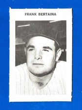 1969 Milton Bradley BASEBALL #26 FRANK BERTAINA NRMINT SENATORS (SB1)
