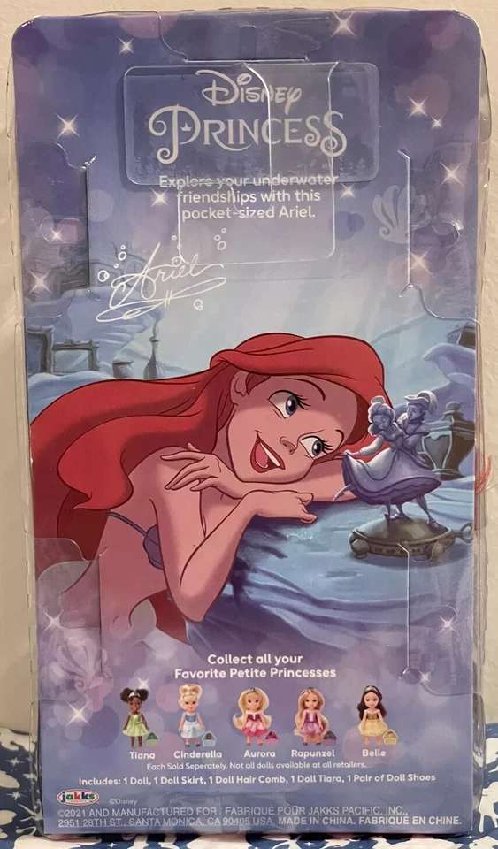 Muñeca y peine Disney Princesa Pequeña Ariel - NUEVO en paquete original Foto 2 de 2