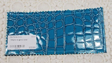 New Vinyl Eye Glasses Case   Blue / Green   Faux Alligator - Olde Florida Acres