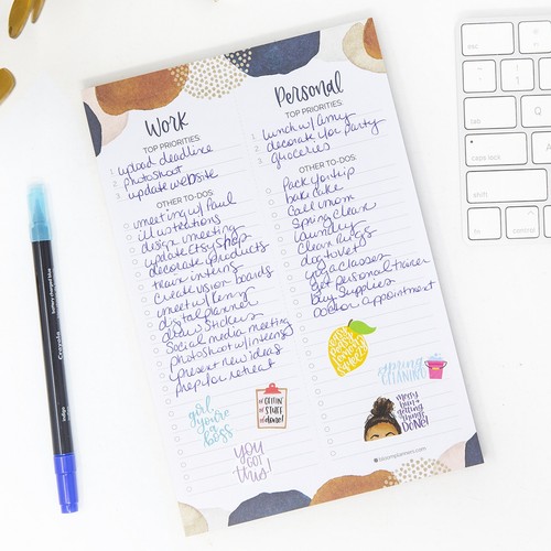 Bloom Daily Planners Planning Pad 6x9 Lista de tareas Terroso Abstracto - Imagen 6 de 11