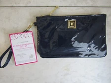 NIB Liz Claiborne Phone Charging Wallet Wristlet W/ RFID Protection Black Patent