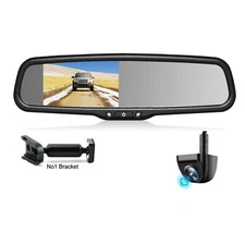 4.3'' Rear View Mirror Monitor Reversing Backup Camera Kit For Silverado Malibu
