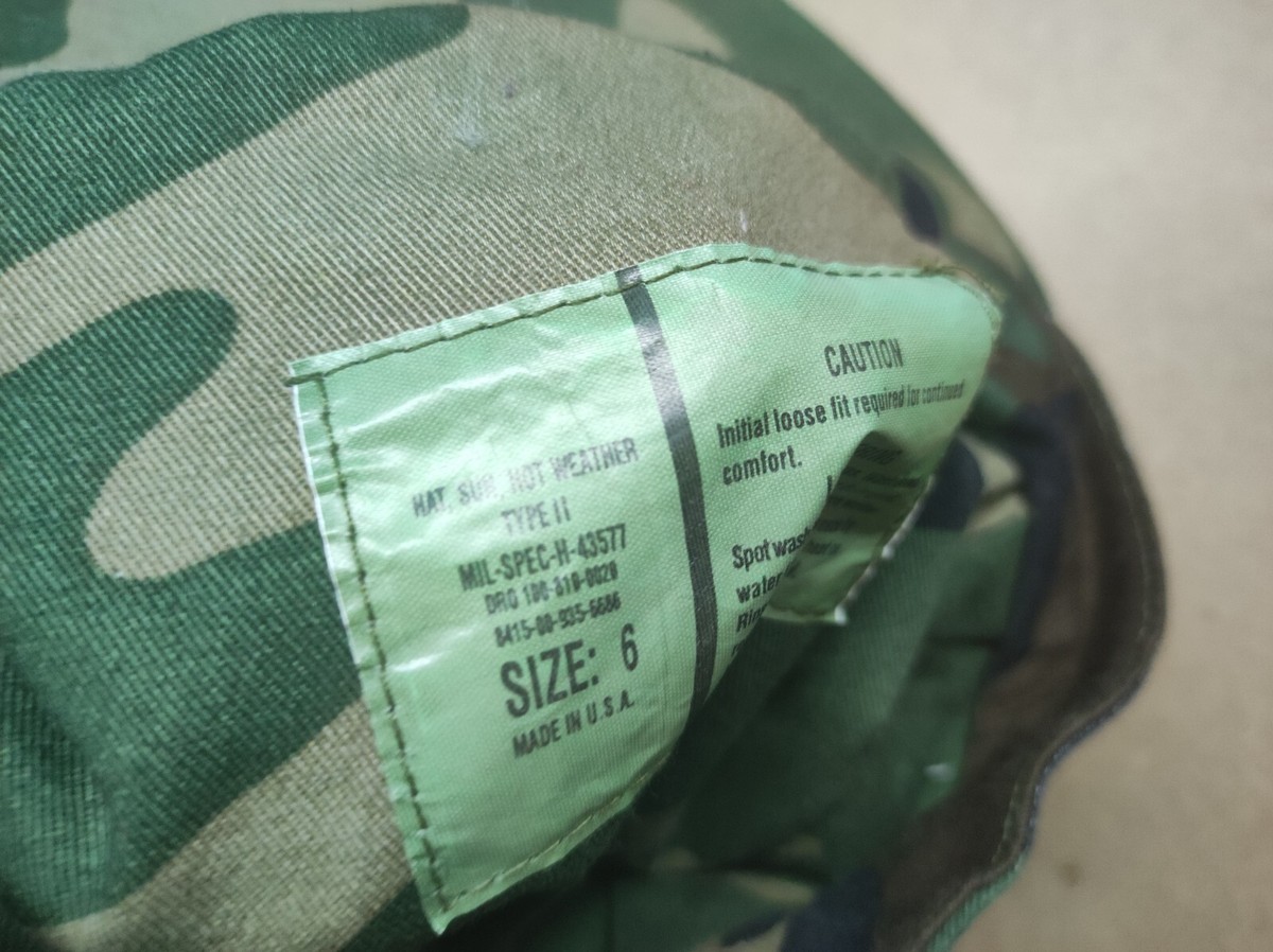りん Military Beret Hat Summer mil-spec-h-43577 Size 6 Camouflage Camo