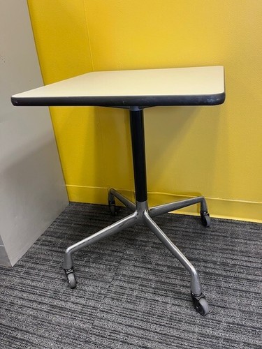 Vintage Herman Miller Eames MCM Square Rolling Side Task End Pedestal Table - Picture 2 of 15