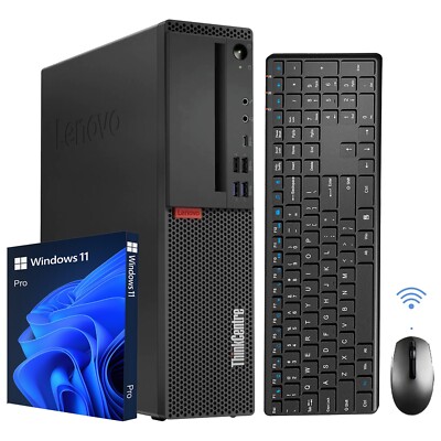 Lenovo Windows 11 Desktop Computer PC Core i7 (6Core) 32GB RAM 2TB NVMe SSD,WiFi