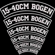 TOPROCKER Rückenpatch Bogen Name gestickt Biker Kutte alle Farben bis 40cm