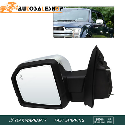 For 2015-2018 Ford F-150 Driver Side Mirror Power Signal Blind Spot 18-Pin