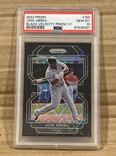 2022 Panini Prizm Tier II Black Velocity #155 Jose Abreu 1/1 PSA 10 Gem Mint