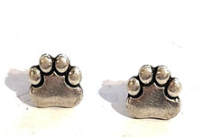 Sterling Silver 925 Earrings Stud Puppy Paws Free Shipping