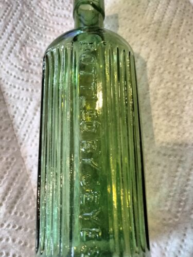 RIBBED POISON BOTTLE VICTORIAN JEYES EXCELLENT CONDITION!! - Photo 1/4