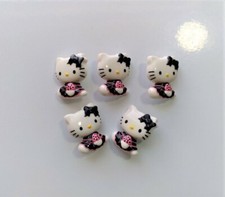 3 / 5 Pc HELLO KITTY Sewing Shank Button, Goth/Dress/Classic/Round Free Ship 