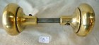 Door Knobs  2 1/4" Vintage Pr Antique BRASS 5/8" fit ( pair/ set) — photo 2