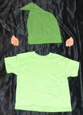 Link From Zelda Shirt, Ears  Hat Halloween Costume Kids Boys Size: 4-5 XS Youth