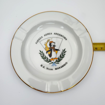 Fuerza Aerea Argentina B.A. Vcom Ash Tray Small Dish - MARAMBIO 5 5/8 inch dia