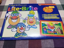 Vintage 1996 Hasbro Lite-Brite Mr. Potato Head Picture Refill Sheets Glowing Fun