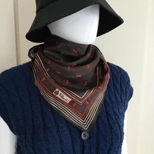 Paoli Vintage 60s/70s Chaine d'Ancre Scarf/Made in Japan/Black Red White