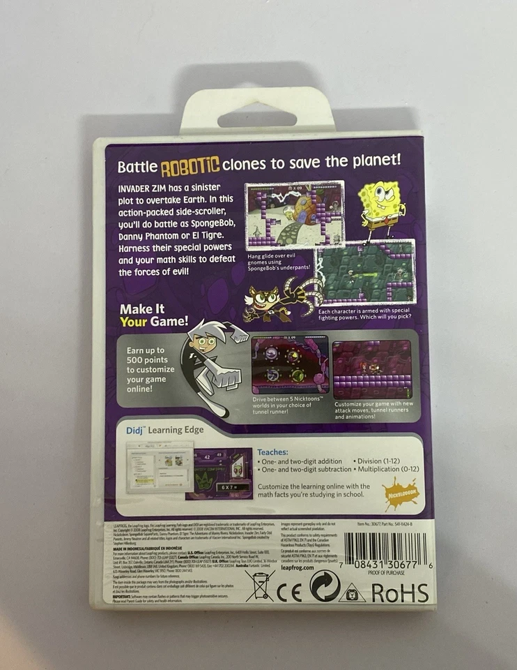 Nicktoons Android Invasion Spongebob Leap Frog Didj Math Facts Learning Game  - Image 4 of 4