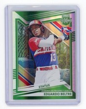 EDUARDO BELTRE /499 2022 Panini Elite Extra Edition Green Status Minnesota Twins