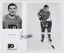 Joe Watson Autographed Signed 8x10 RARE NHL Flyers Press Photo - w/COA