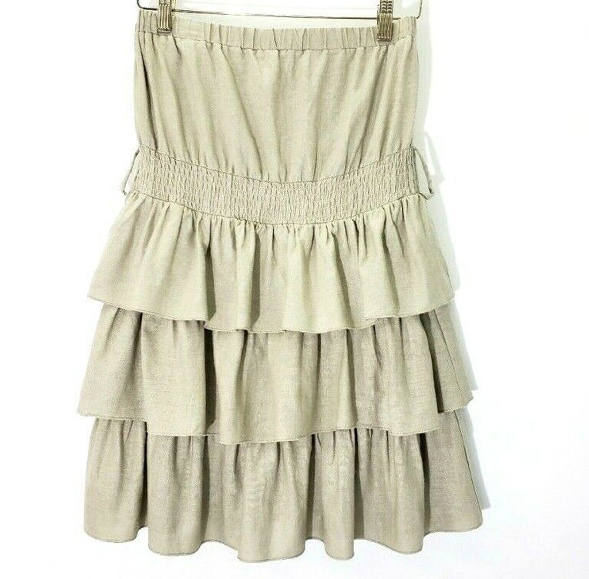 knee length dresses for ladies The Poet Dress in Green Striped Linen Green Striped Linen / 2024RES265 GSL / 3