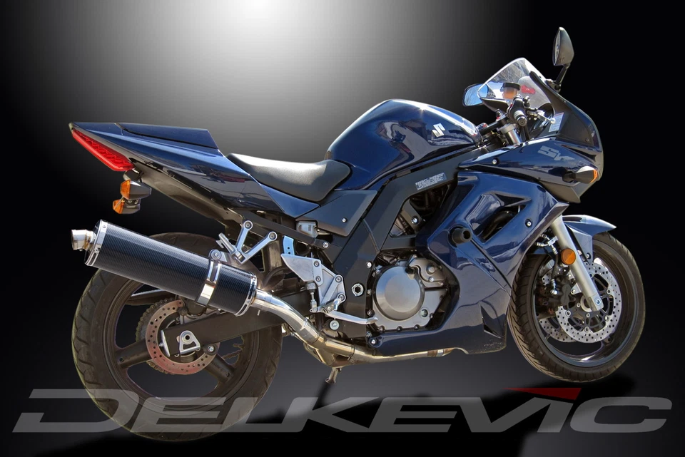 Kit silenciador escape carbono ovalado 18" deslizable Suzuki SV650 2003-2012 Foto 4 de 4