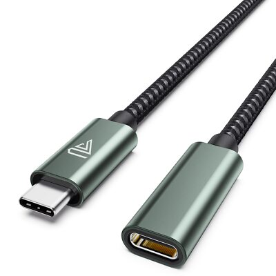 Cable de extensión USB C macho a hembra, cable de carga de 10 Gbps