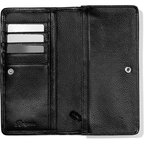 NWT Brighton PETALWINGS ROCKMORE Butterfly Large Black Leather Wallet MSRP $185 - Picture 4 of 6