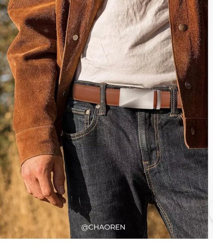 CHAOREN Leather Ratchet Belt Men - Customizable Fit, Effortless Style (35mm) - Picture 15 of 15