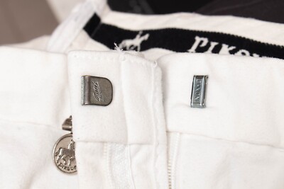 Pantalon D'équitation Pikeur Blanc Taille M, Parfait Pour Le Dressage, Suédé Intégral, Jodhpurs Confortables, Coupe US 26 S/M