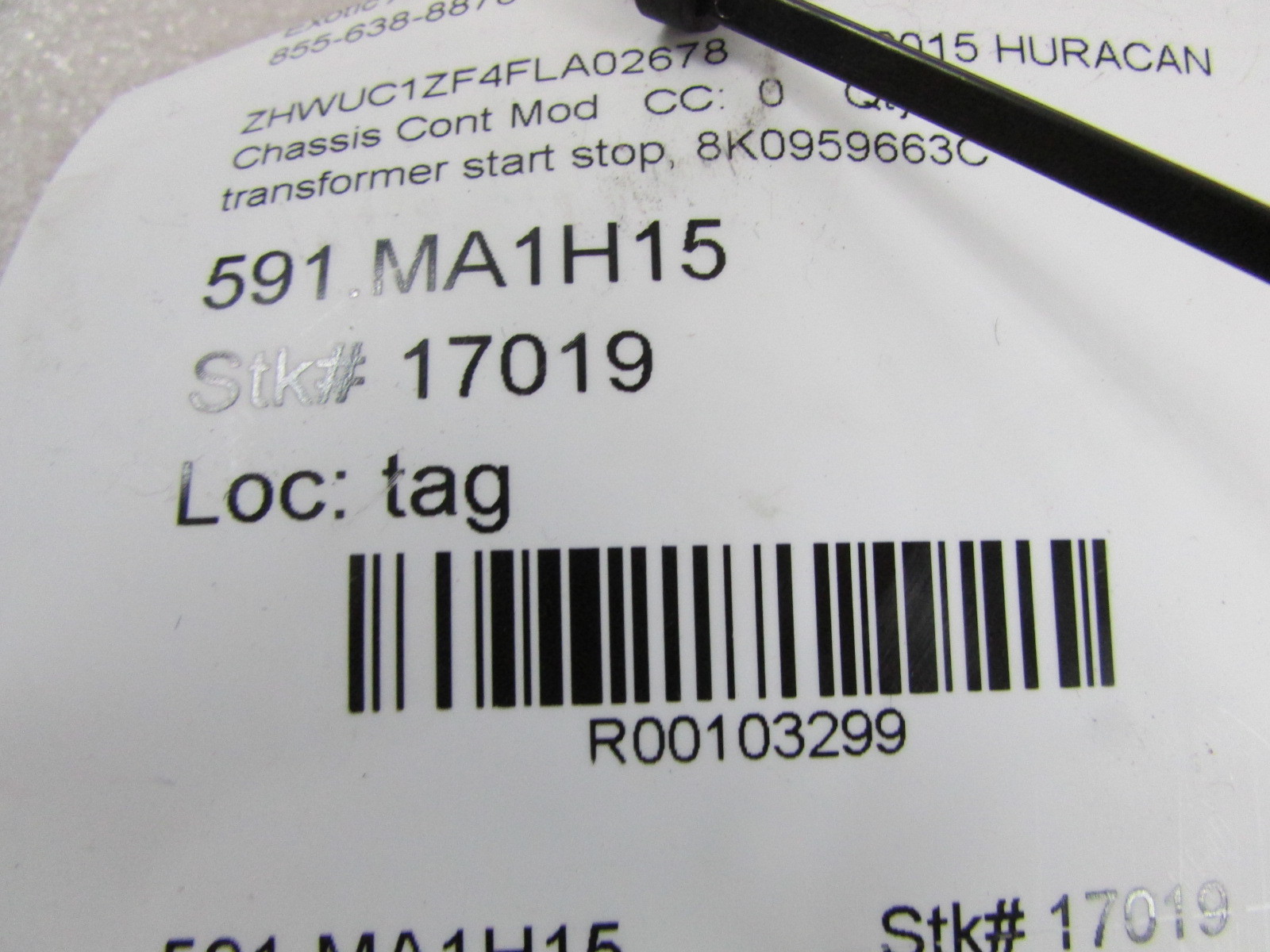 Lamborghini Huracan, Transformer Start/Stop Control Module, Used, P/N 8K0959663C