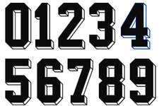 3D Felt Football Shirt Soccer Numbers Heat Print Football Vintage 70s 80s German