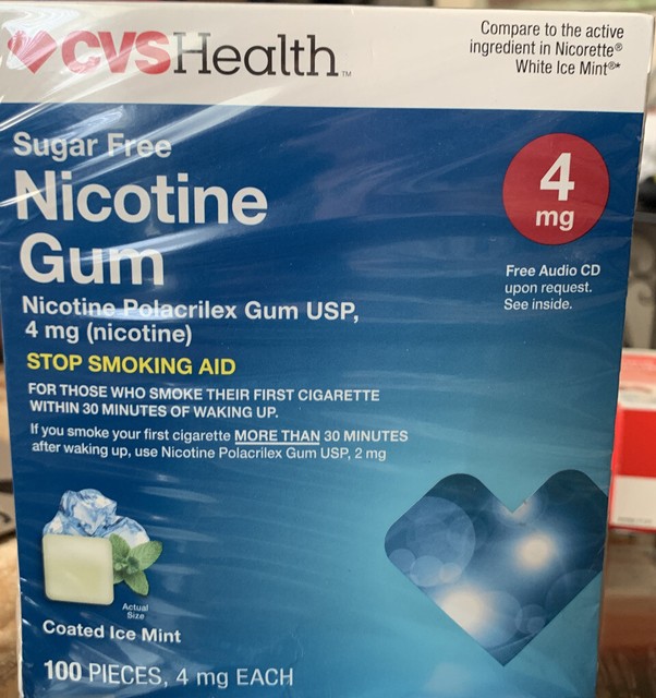 CVS Nicotine Gum Coated Ice MINT 4mg 100 Count for sale online eBay