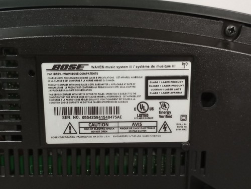 Bose Wave Music System III mit Multi-CD-Wechsler & Fernbedienung schwarz *HINWEIS LESEN* - Bild 9 von 11