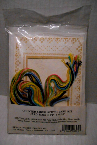 Design Works Greeting Card Cross Stitch Kit Teddy Bear I LOVE YOU New - Picture 3 of 3