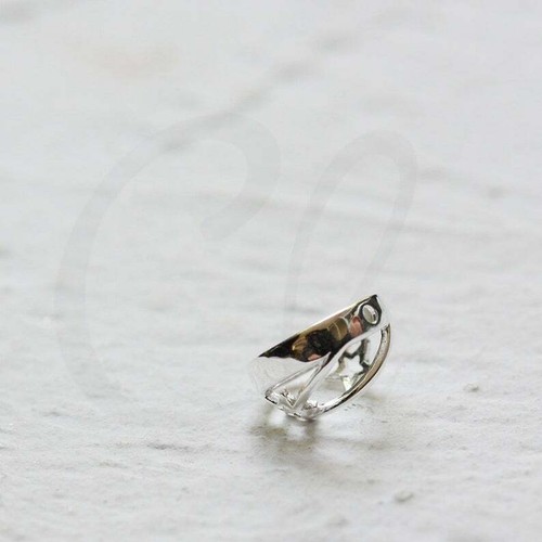 One Piece Solid Sterling Silver Bead Frame - Flower 10mm (CW) - Picture 3 of 3