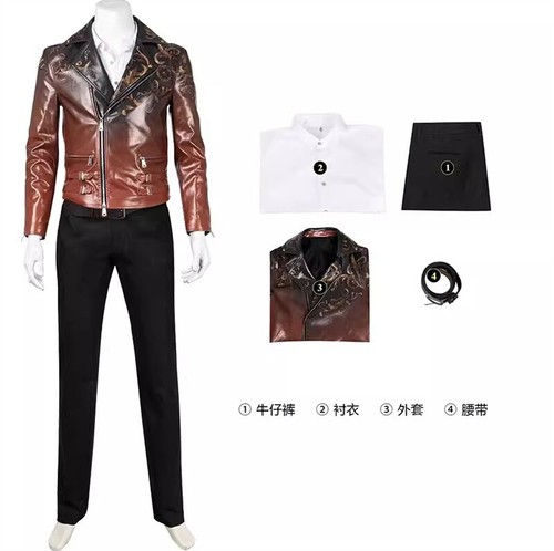 Game Resident Evil 4 Remake Luis Serro Cosplay Costume Outfit Man Jacket Suit - Picture 20 of 20