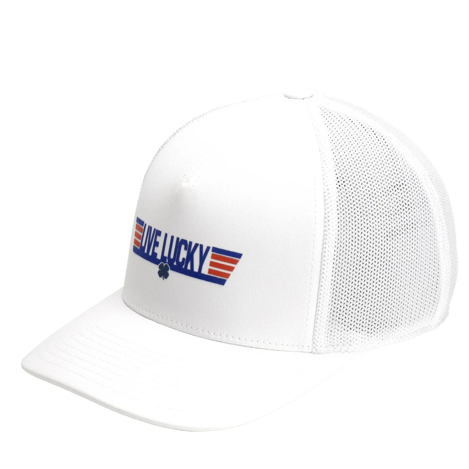 Black Clover Top Gun White Snapback Adjustable Hat - Image 3 of 4