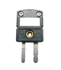 Thermocouple Connector, Type-J, Mini-Male, Flat Blade Terminals, Deluxe