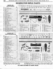 1948 Print Ad of Remington Model 550 Auto Loader & 512 Tubular Rifle Parts List