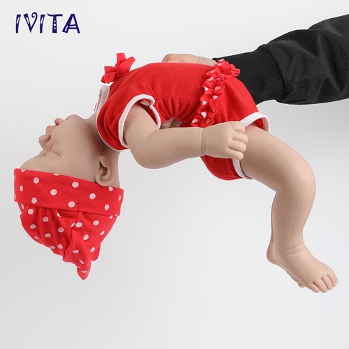 IVITA 20'' Handgemachte Schlafende Babymädchen Silikon Rebornpuppe - Bild 3 von 12