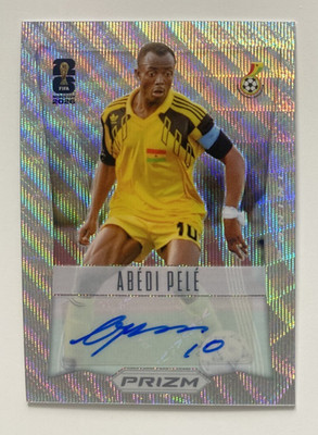 2026 Panini Prizm FIFA World Cup 12-AP Abedi Pele Ghana Legend Wave Prizm Auto