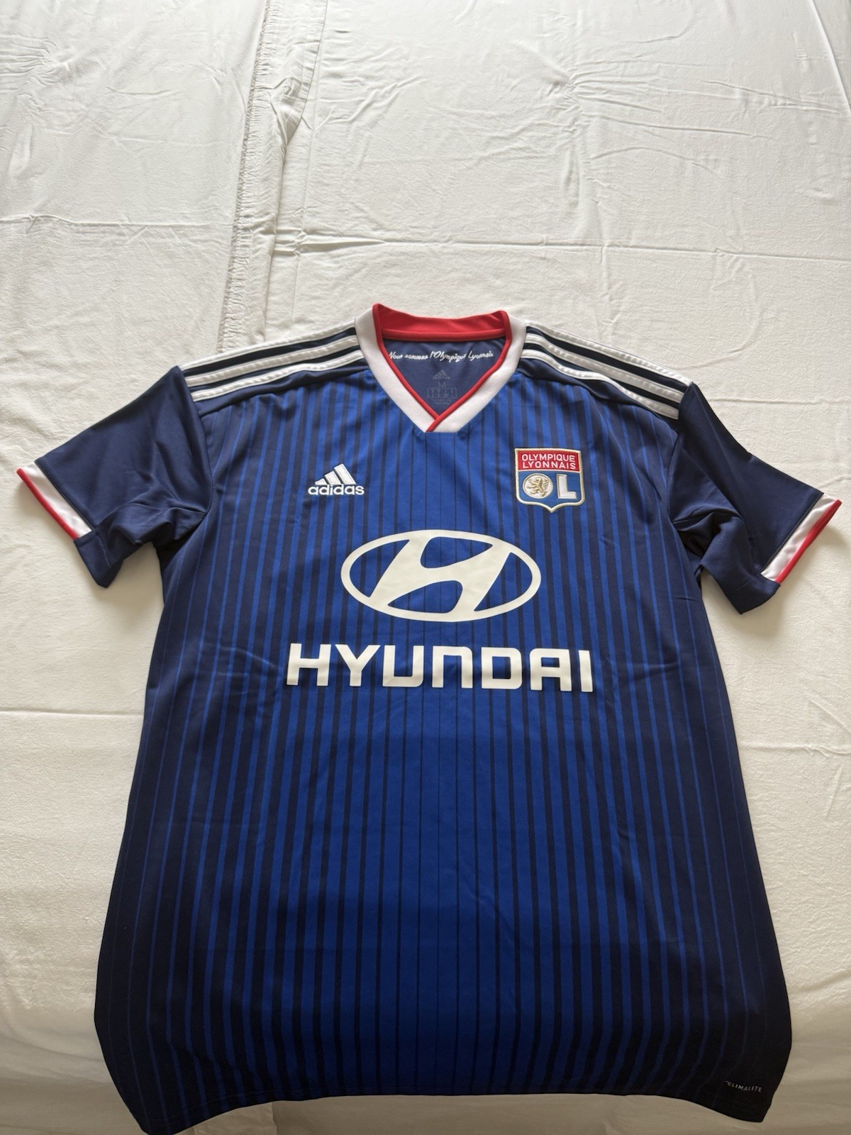 adidas Maglia Olympique Lyonnais trasferta M blu manica corta Hyundai Climacool
