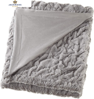 Comfort Spaces luxuriös & flauschig weich gerafft Kunstfell Plüsch 50 Zoll x 60 Zoll, grau