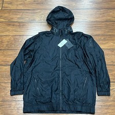 Nike Jordan Windbreaker Jacket Men s L Hooded 23 Engineered Lightweight Black