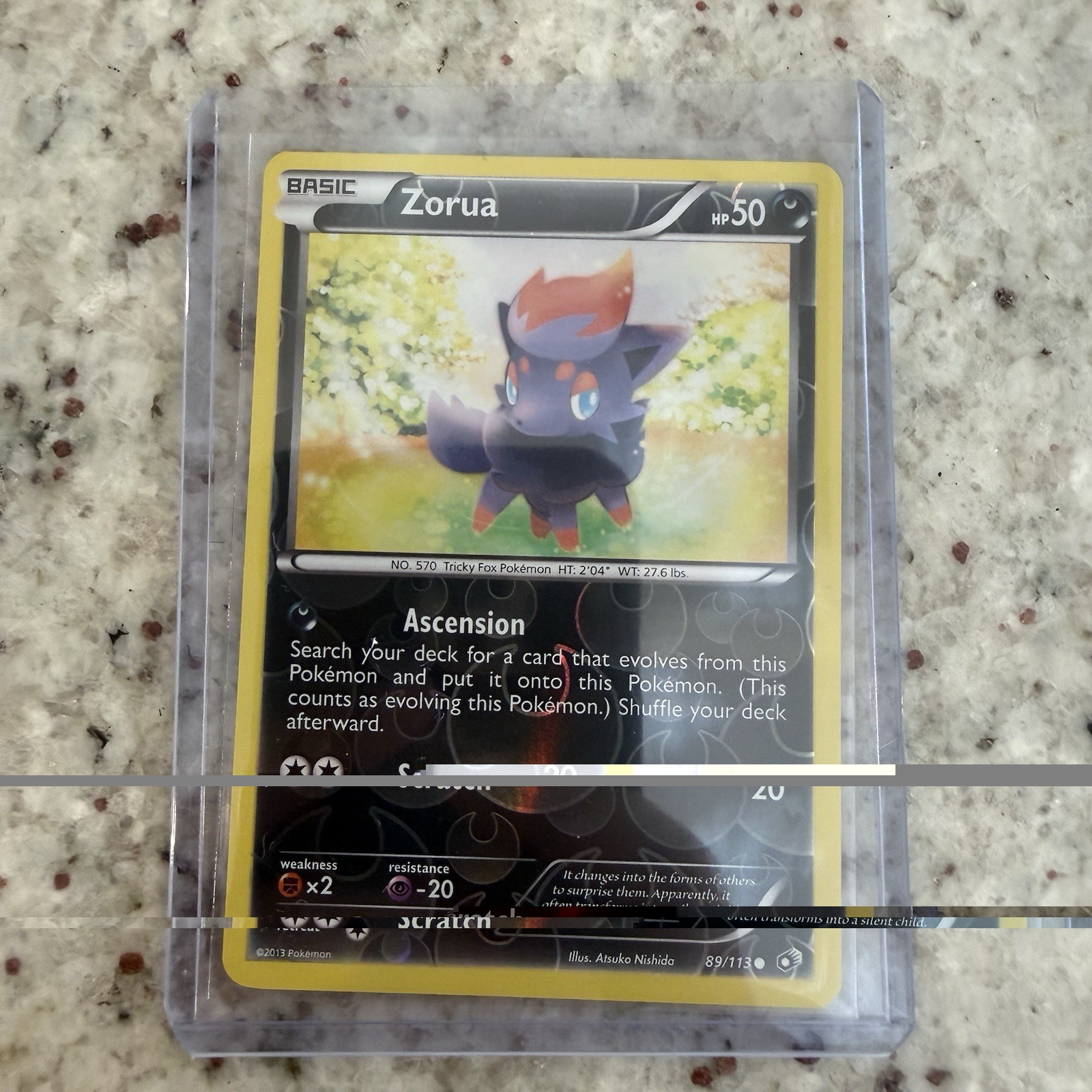 Pokemon Legendary Treasures Zorua 89/113 Reverse Holo Card