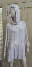 FP MOVEMENT FREE PEOPLE NEW White SWINGIN' IT PULLOVER HOODIE Sweatshirt XS