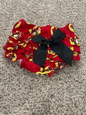 Red Size 18 Months Buc-ee's Toddler/Baby Diaper Cover, Ruffles Black Bow, Beaver